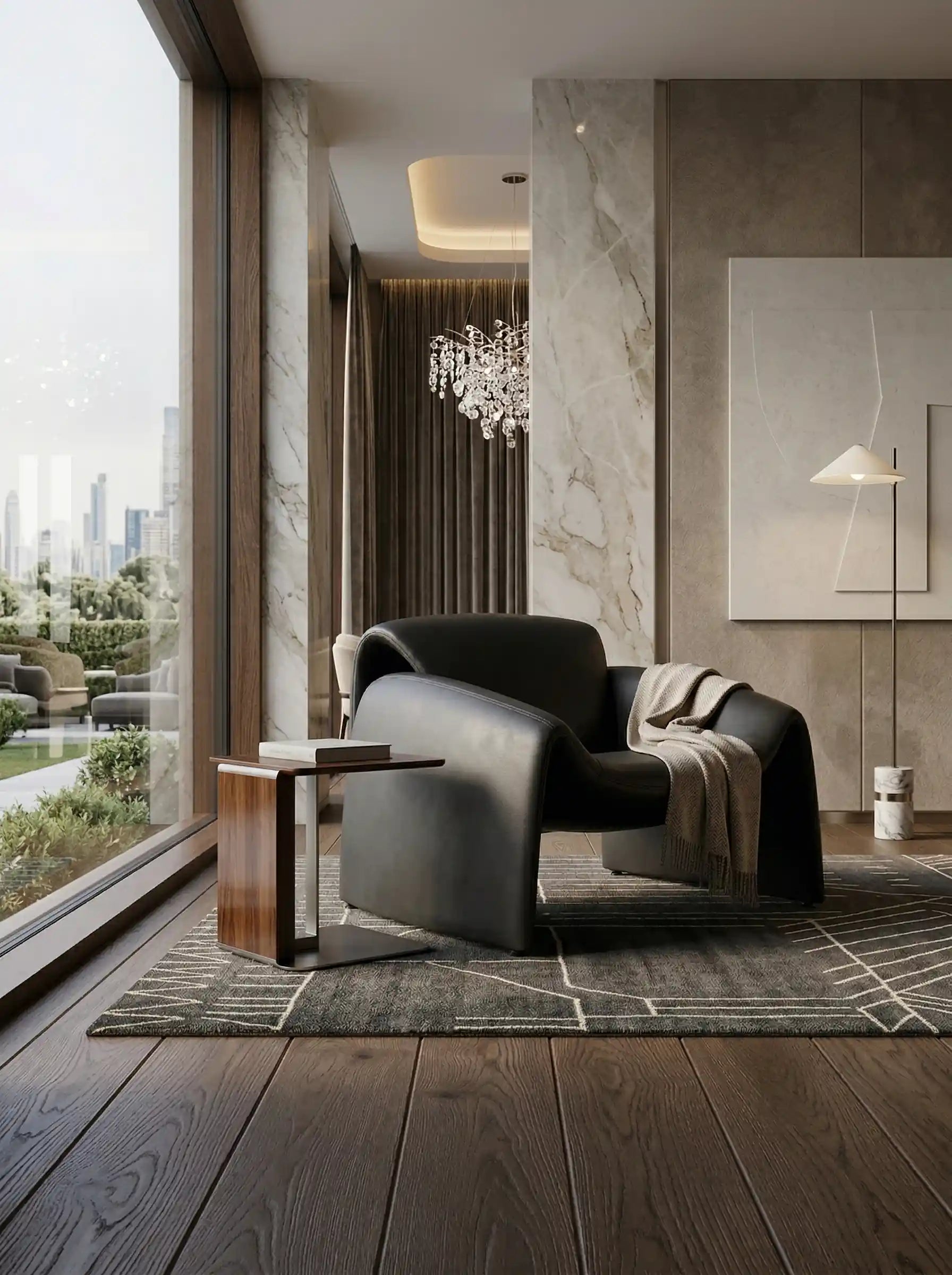 Fagus Döşemeli Modern Berjer