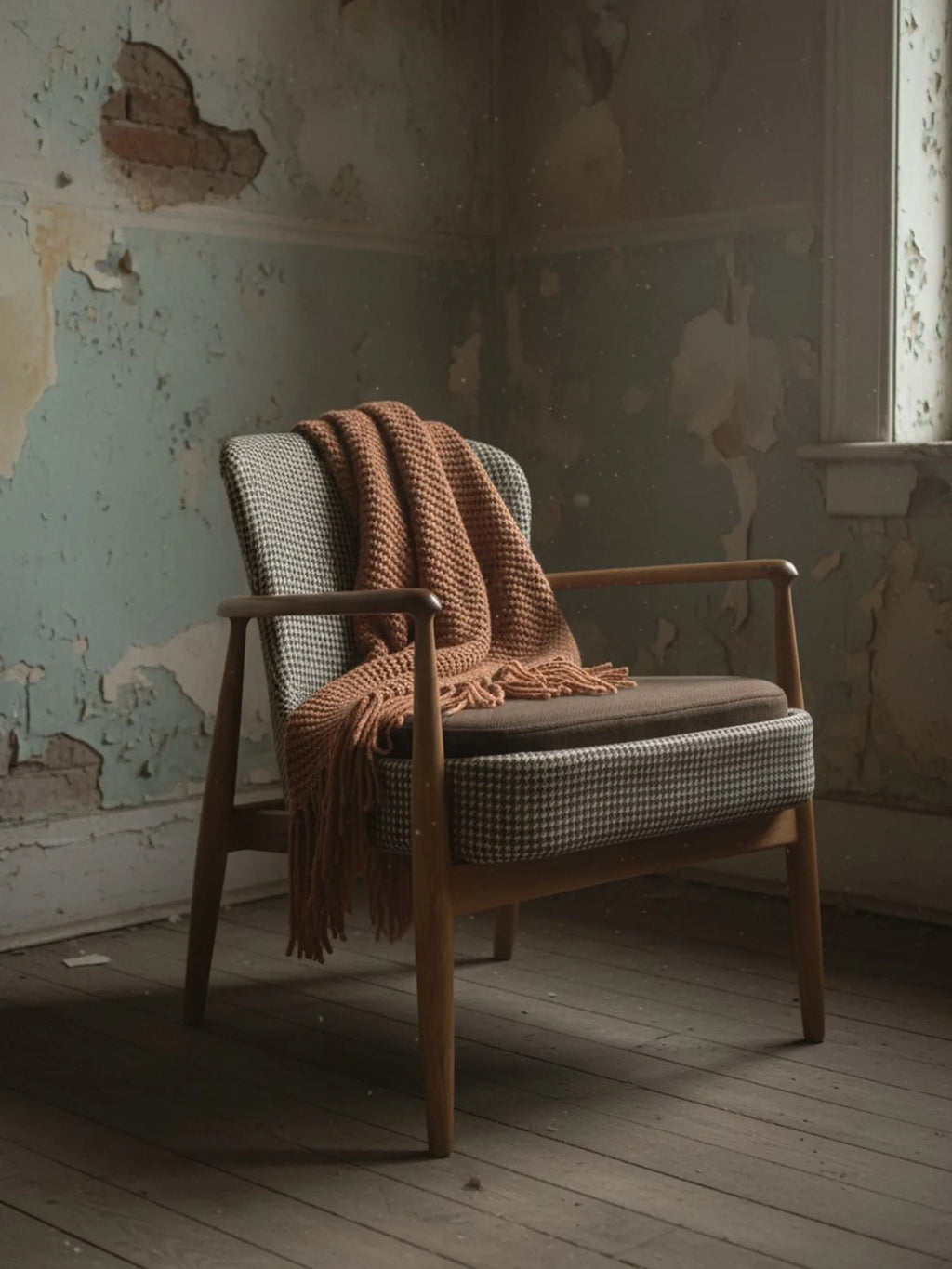 Sunlight Mid-century Ahşap Berjer